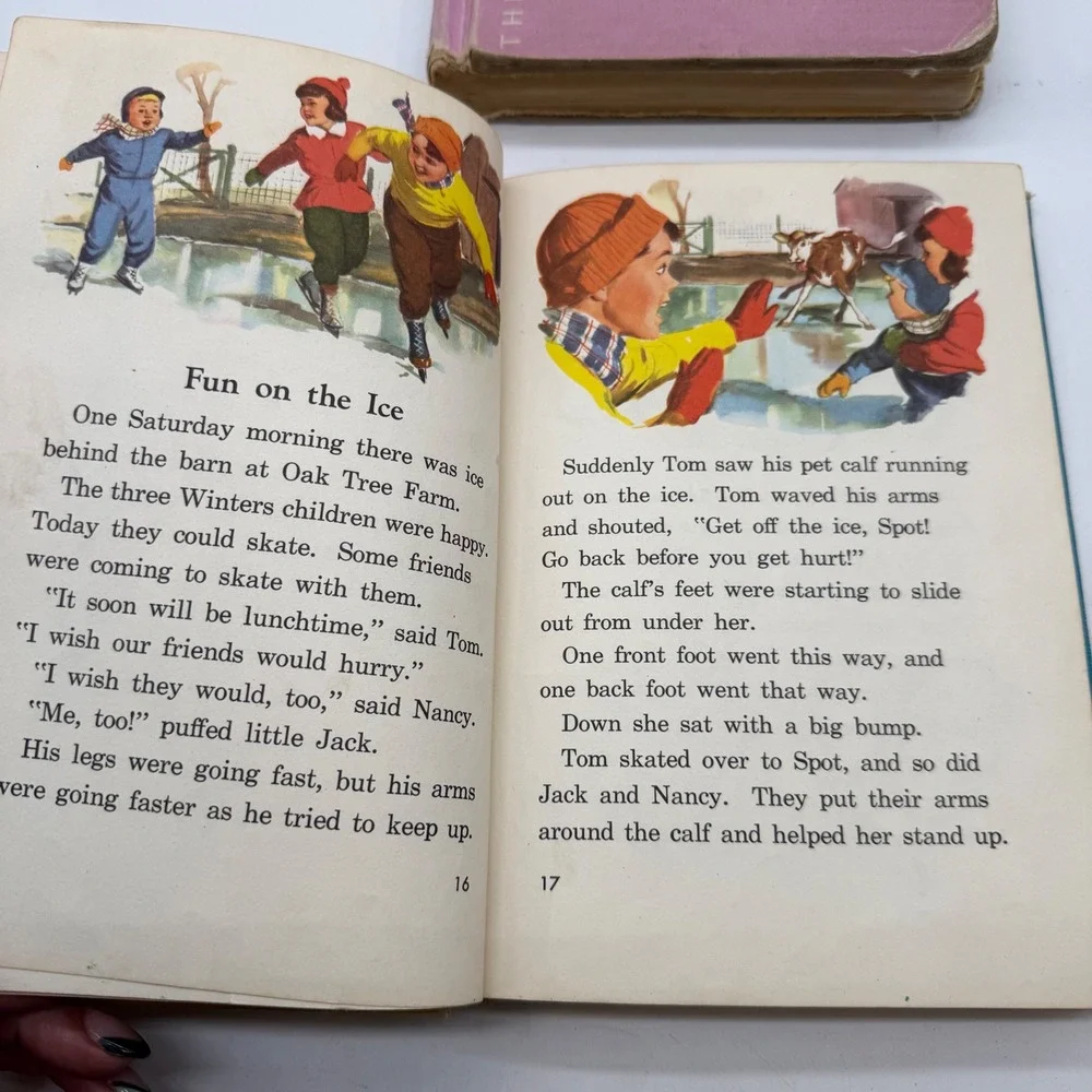 Vintage 1950s Scott Foresman The New Basic Readers Hardcover Books Set of 3